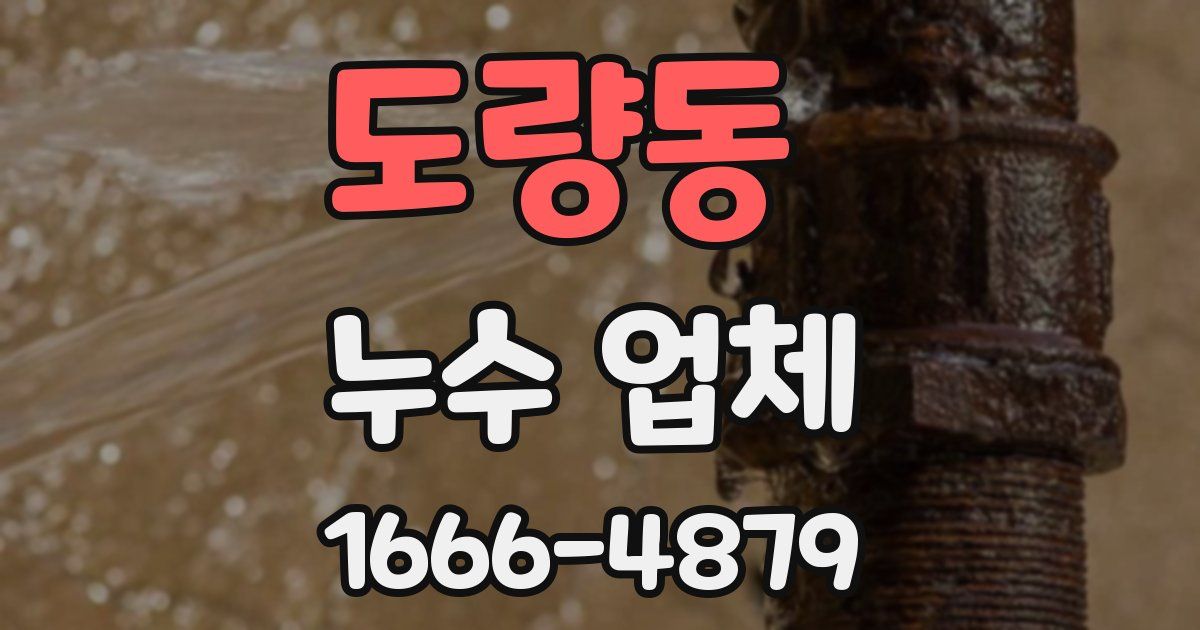 도량동 누수 업체
