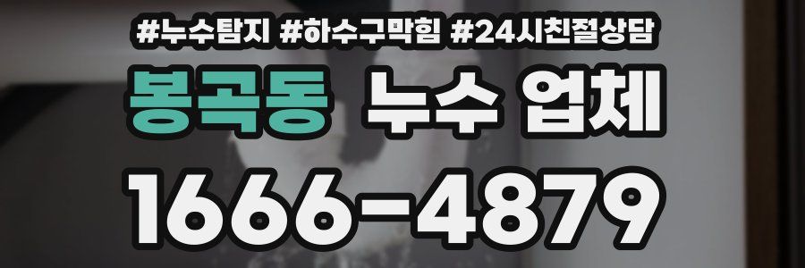 봉곡동 누수 업체