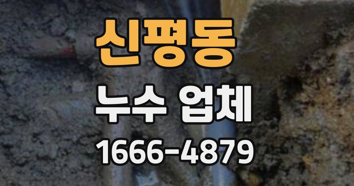 신평동 누수 업체