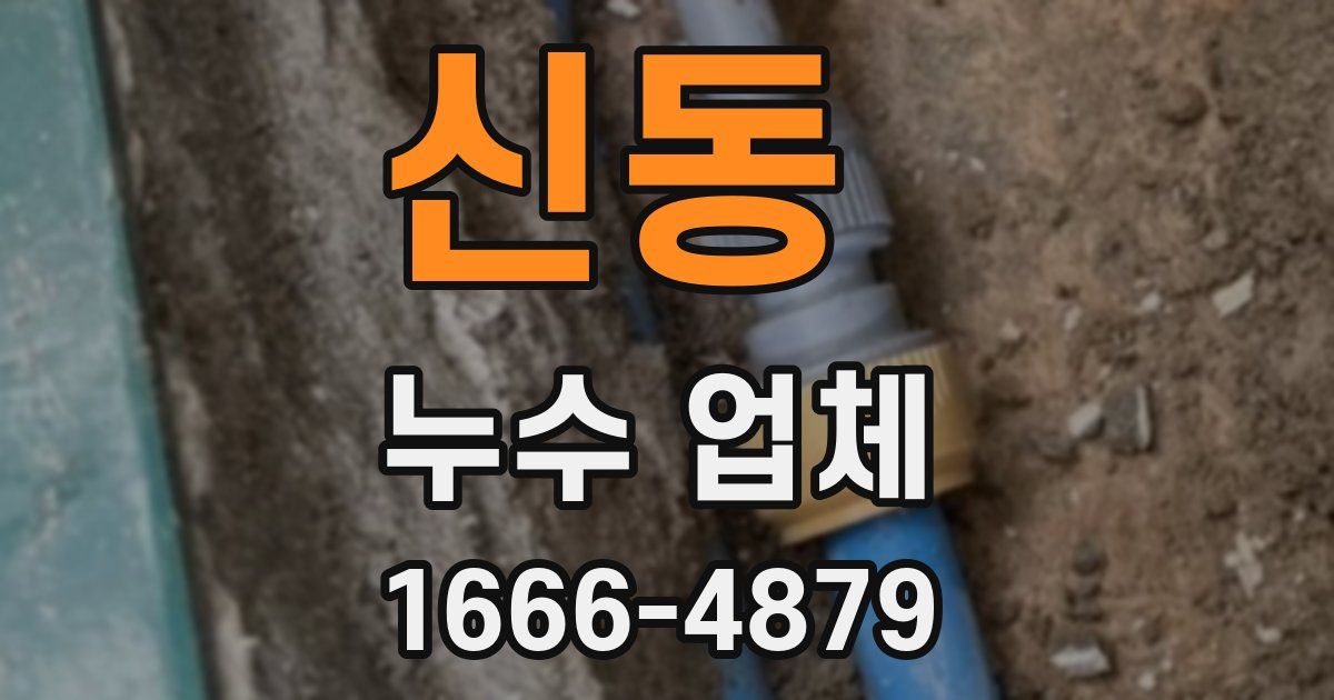 신동 누수 업체