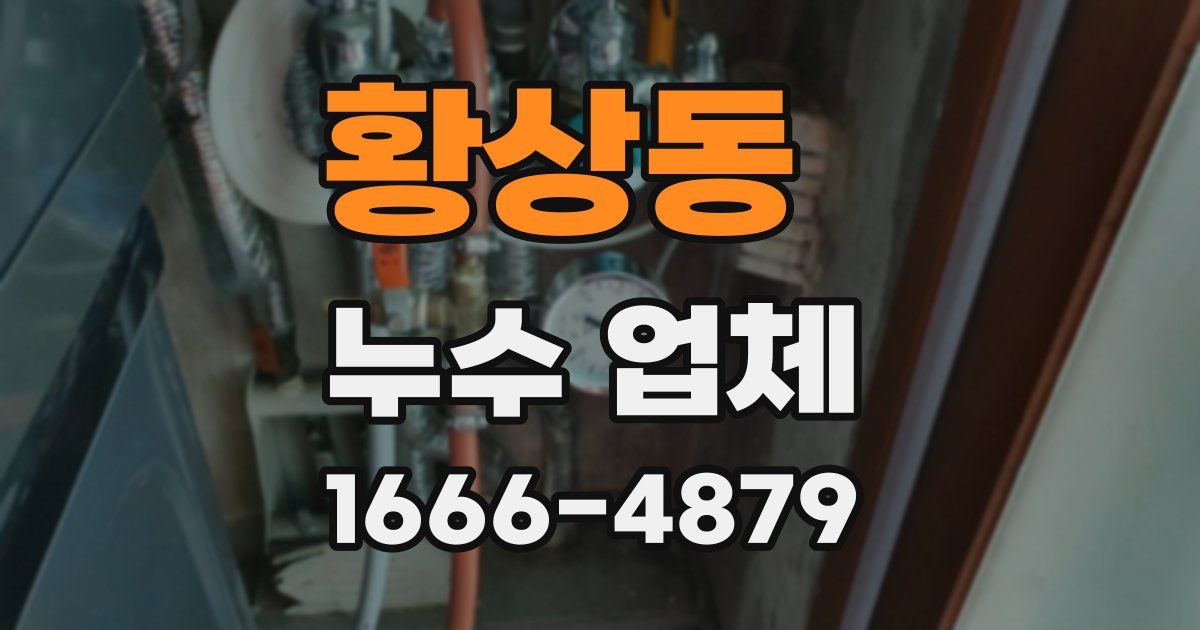 황상동 누수 업체