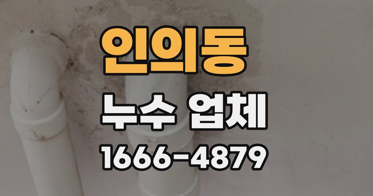 인의동 누수 업체