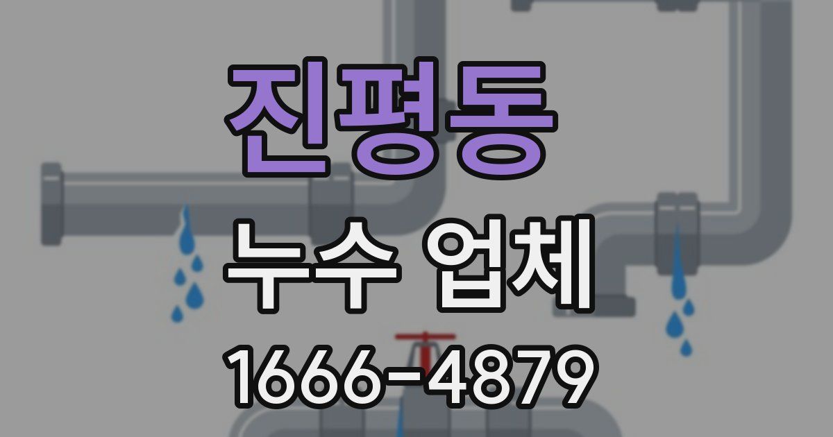진평동 누수 업체
