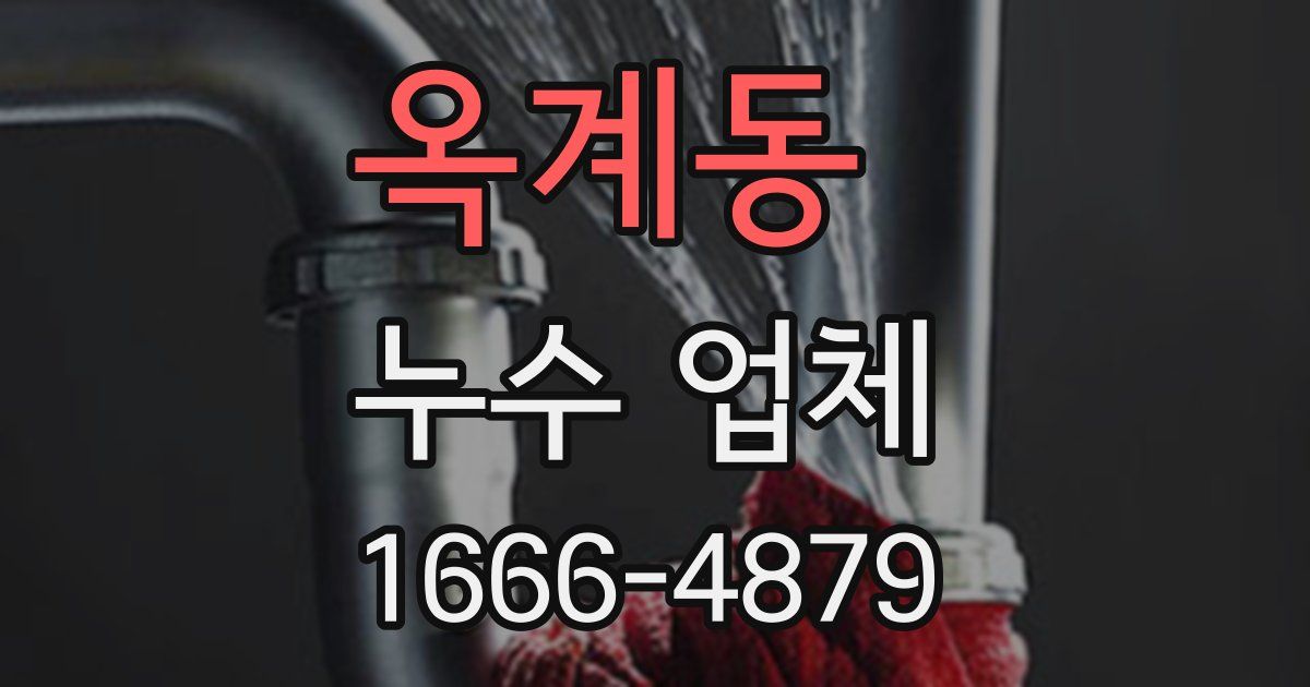 옥계동 누수 업체