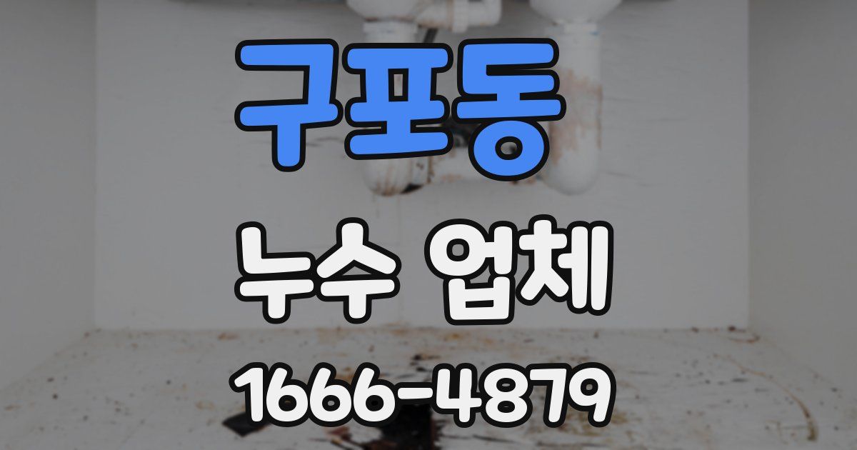 구포동 누수 업체