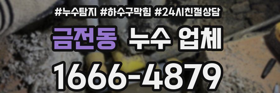금전동 누수 업체
