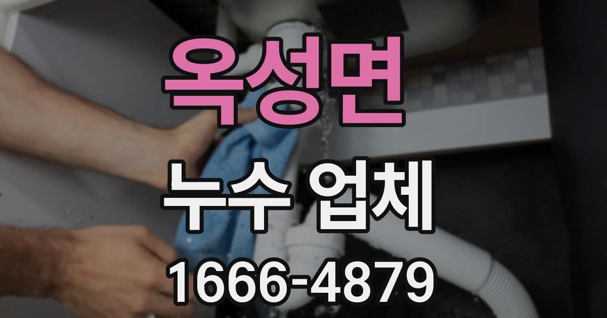 옥성면 누수 업체