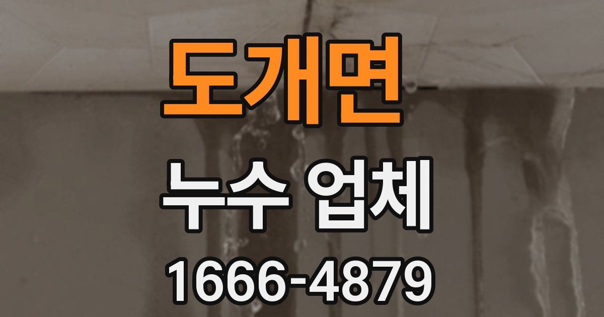 도개면 누수 업체