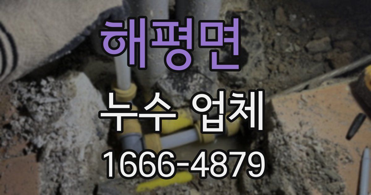 해평면 누수 업체