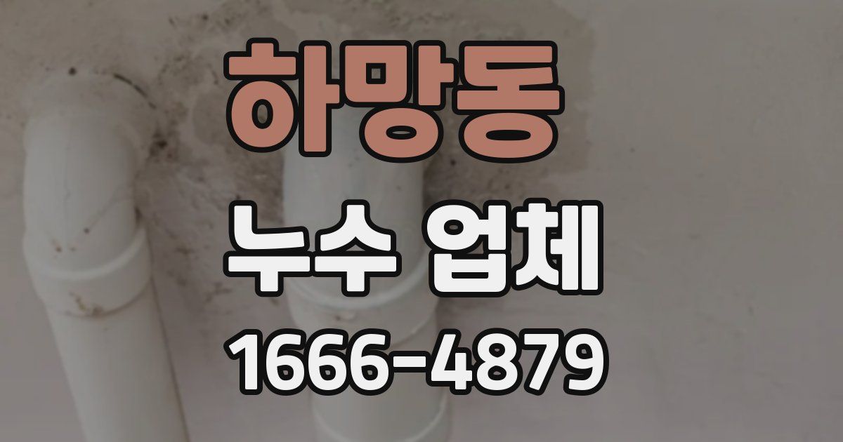 하망동 누수 업체