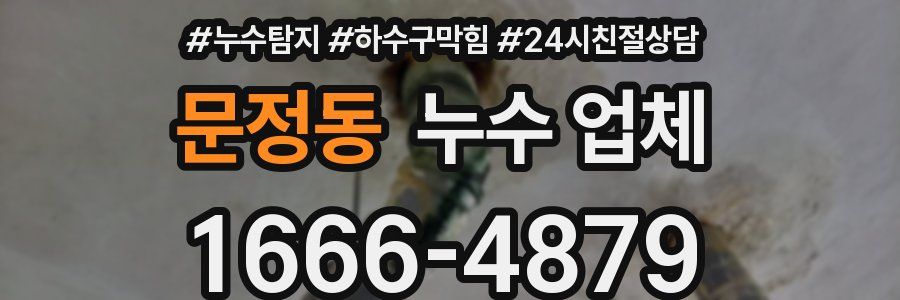 문정동 누수 업체