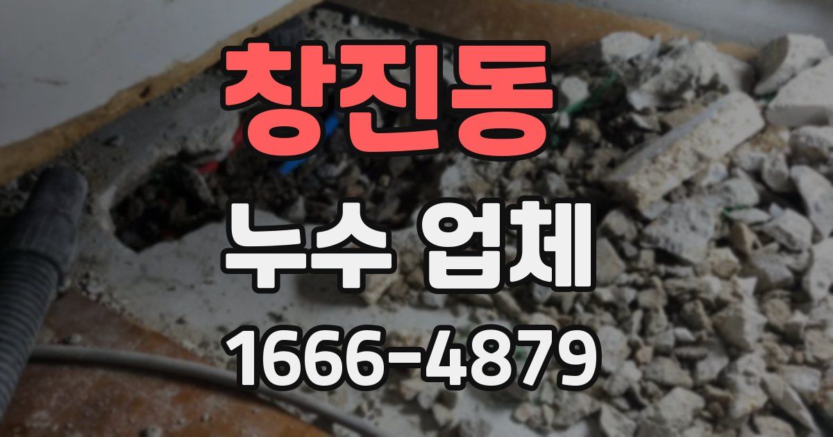 창진동 누수 업체