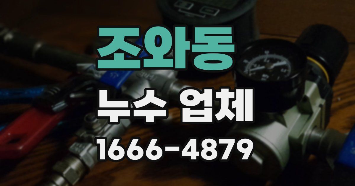 조와동 누수 업체