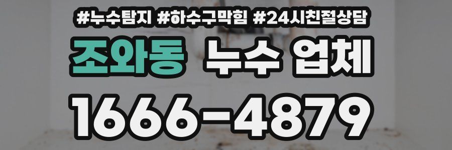 조와동 누수 업체