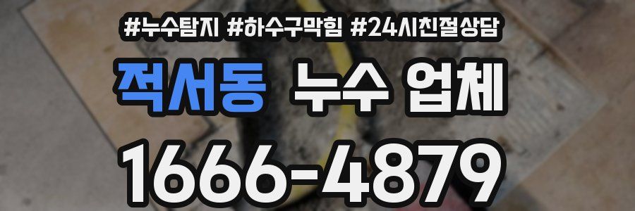적서동 누수 업체
