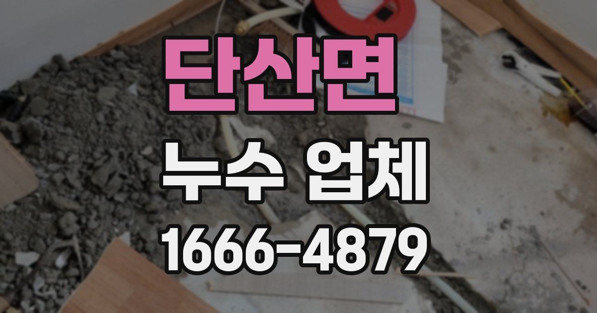 단산면 누수 업체