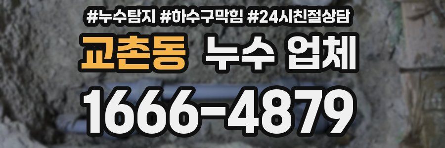 교촌동 누수 업체