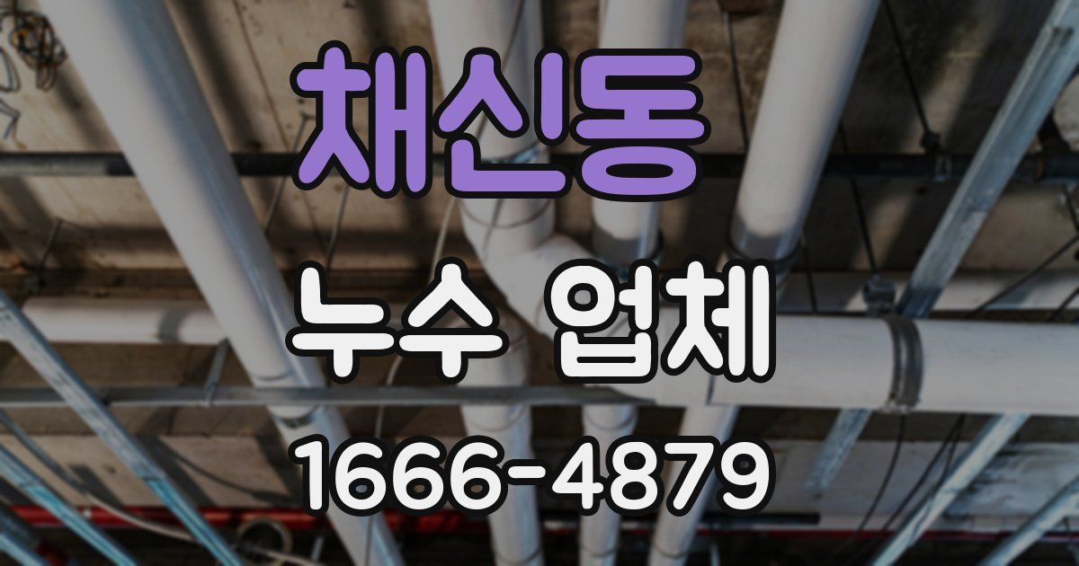 채신동 누수 업체