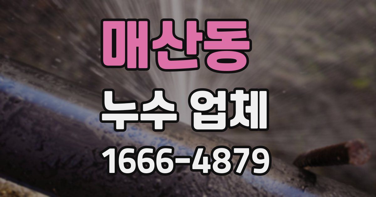 매산동 누수 업체