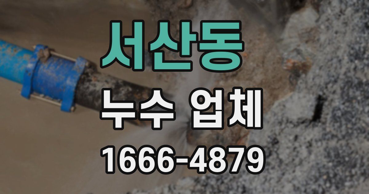 서산동 누수 업체