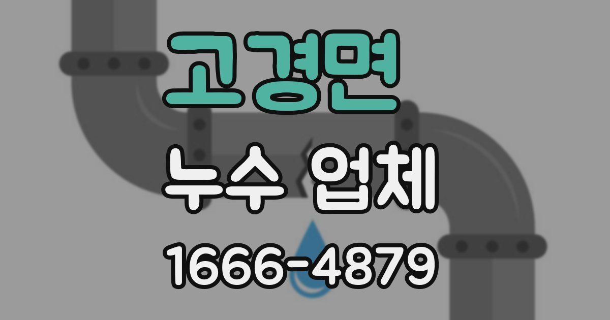고경면 누수 업체