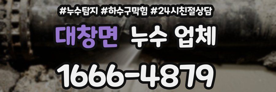대창면 누수 업체