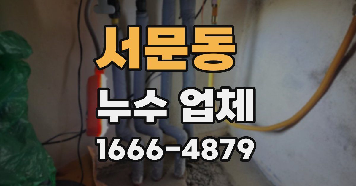 서문동 누수 업체