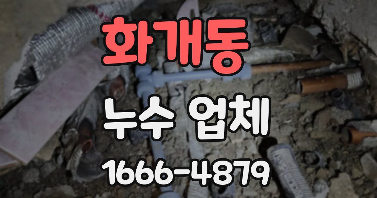 화개동 누수 업체