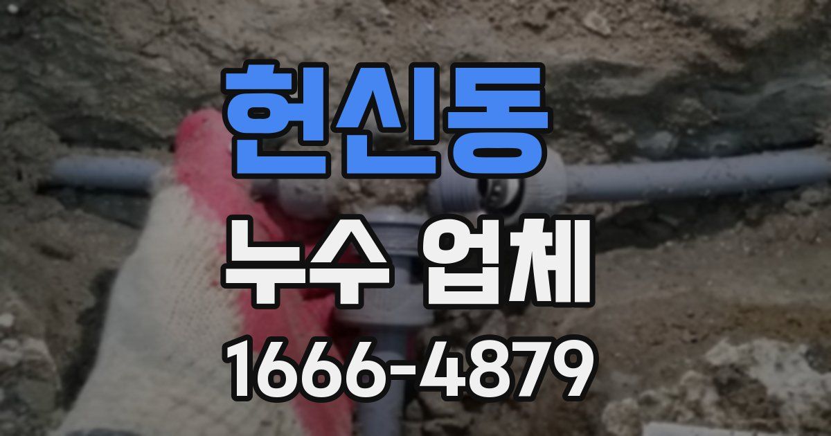 헌신동 누수 업체