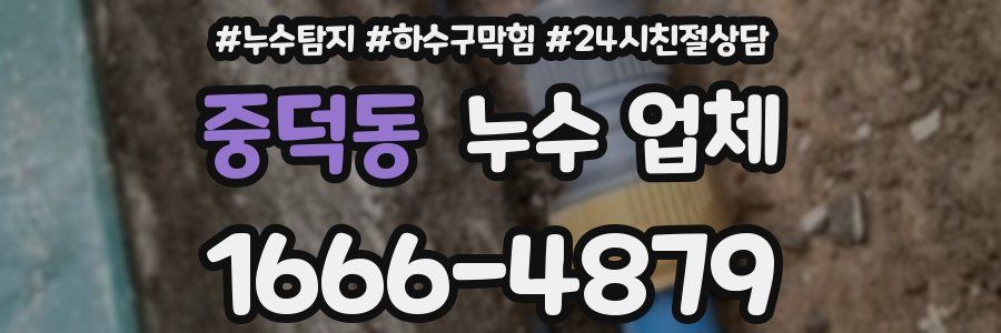 중덕동 누수 업체