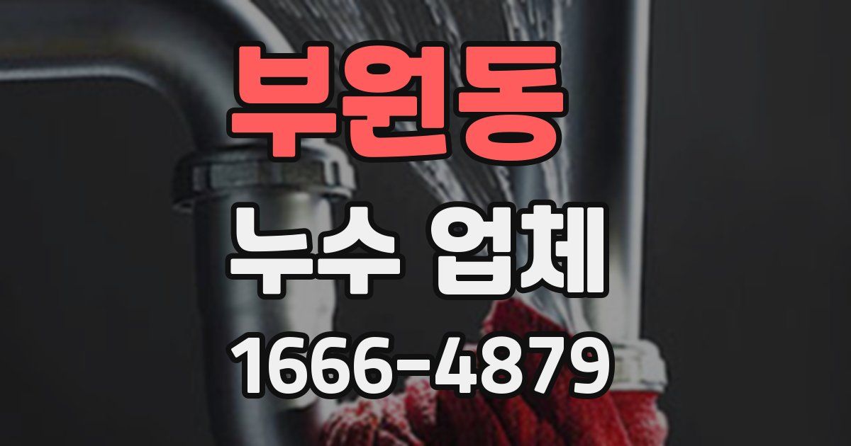 부원동 누수 업체