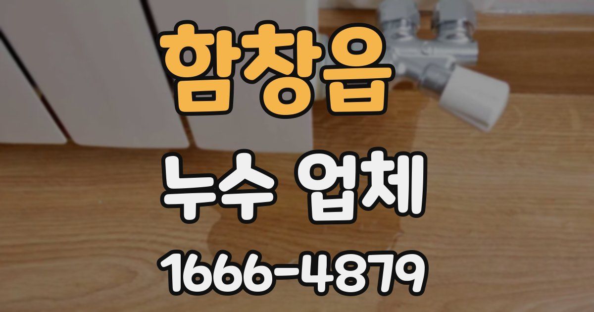 함창읍 누수 업체