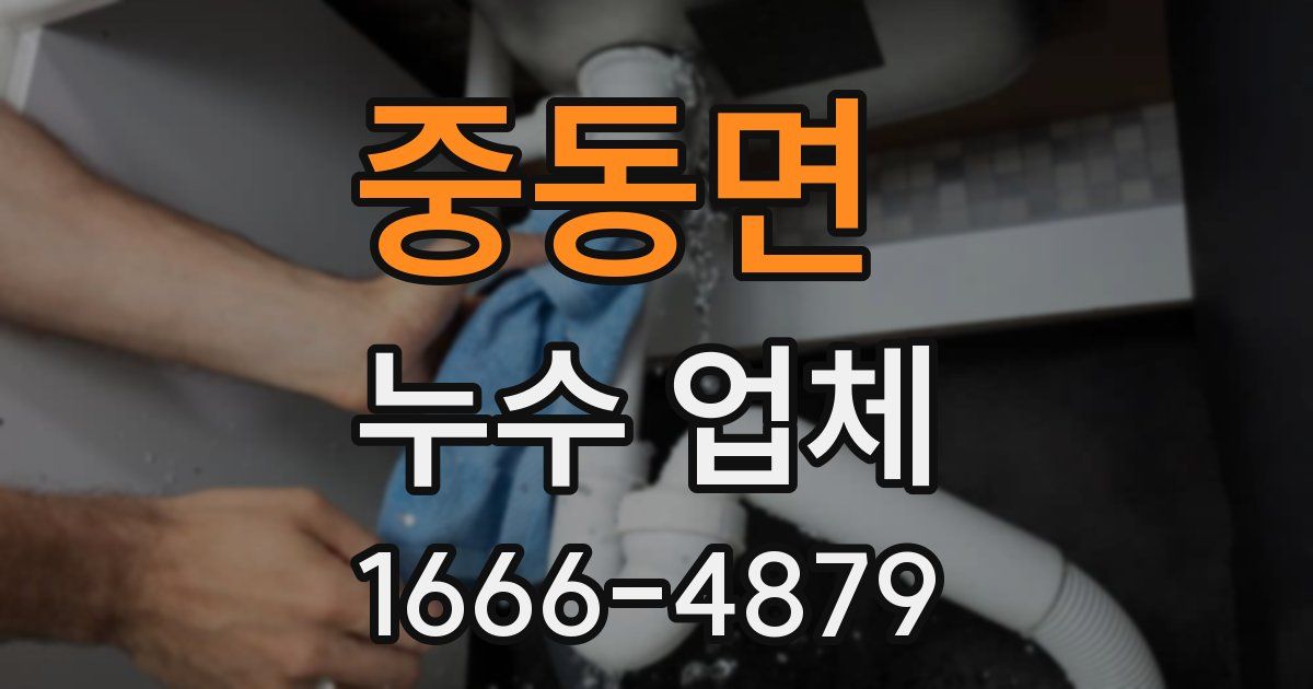 중동면 누수 업체
