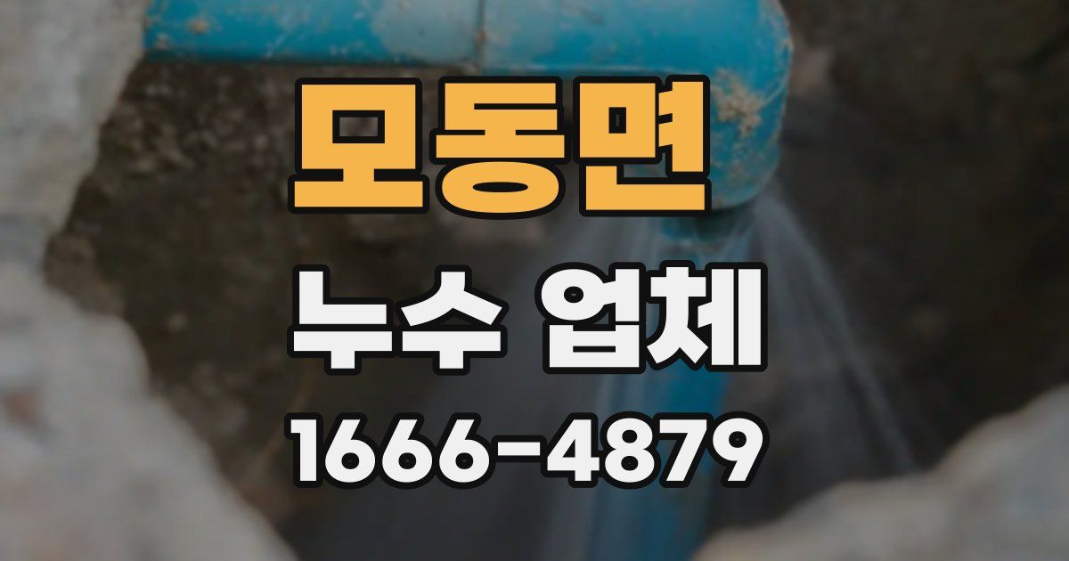 모동면 누수 업체