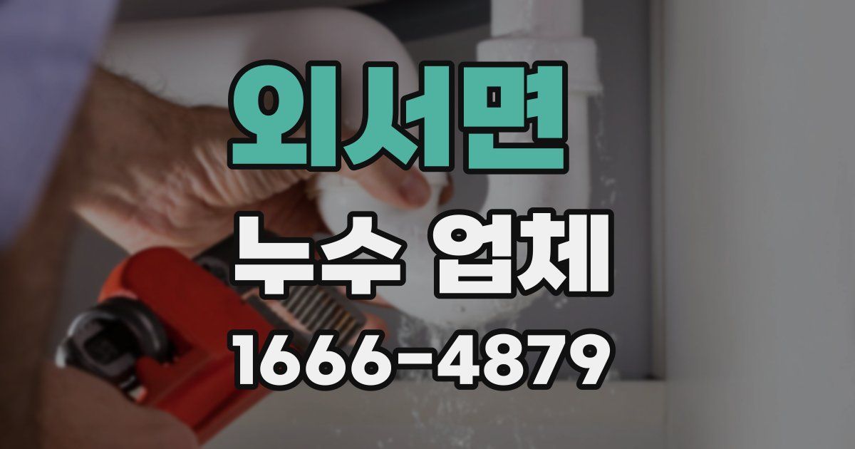 외서면 누수 업체