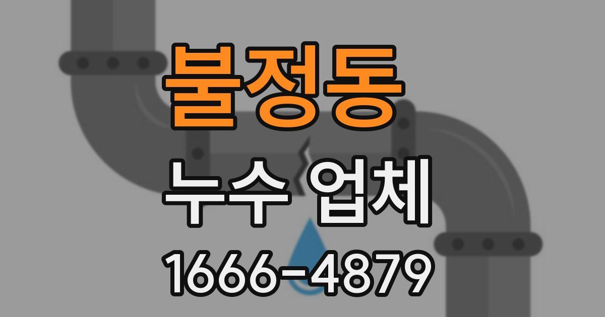 불정동 누수 업체