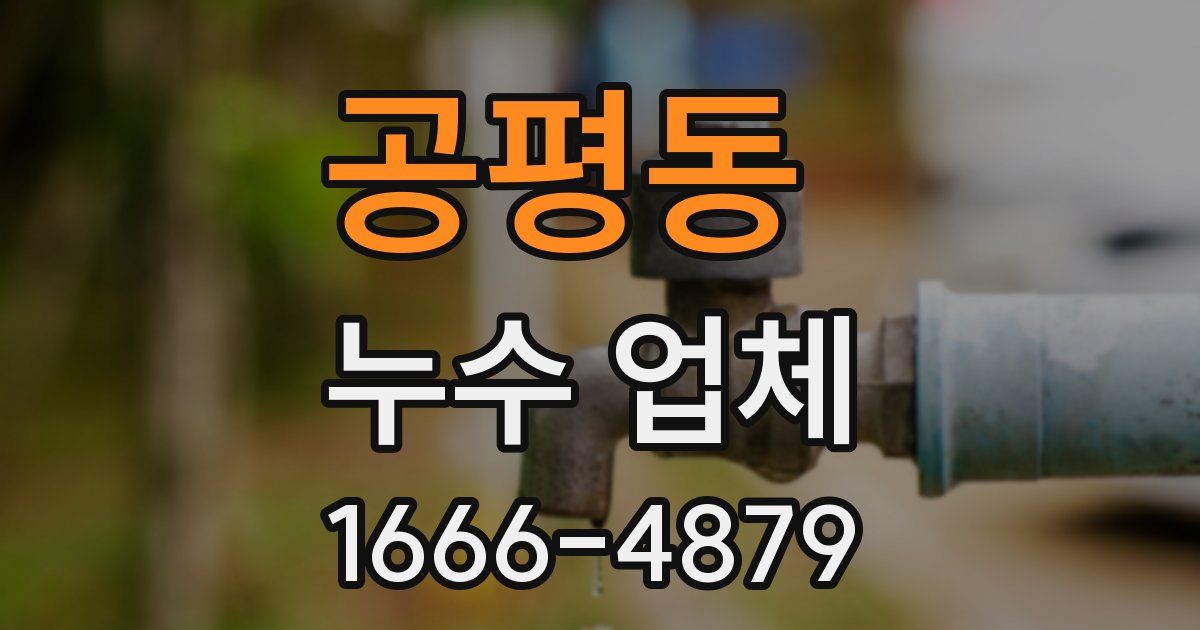공평동 누수 업체