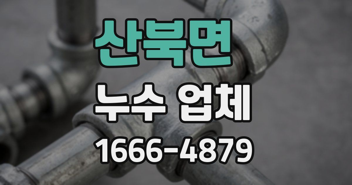 산북면 누수 업체