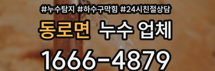 동로면 누수 업체