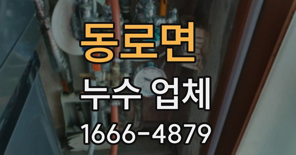 동로면 누수 업체