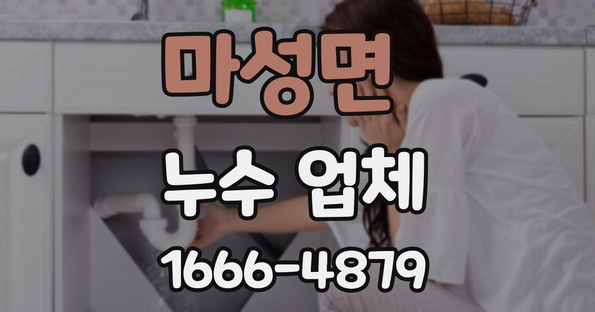 마성면 누수 업체