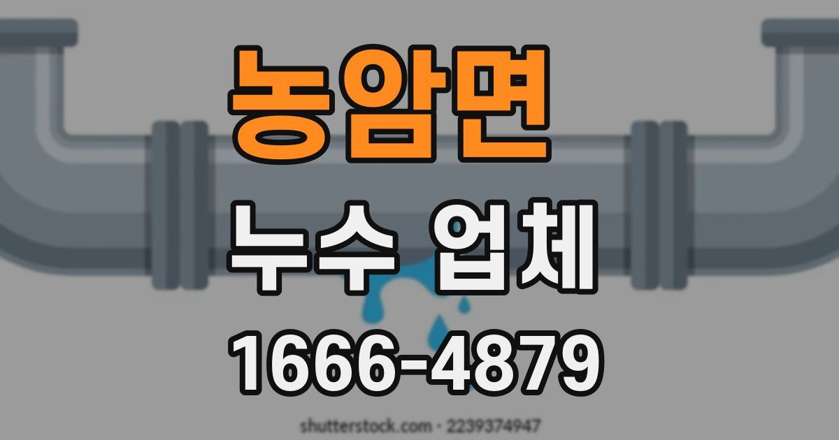 농암면 누수 업체