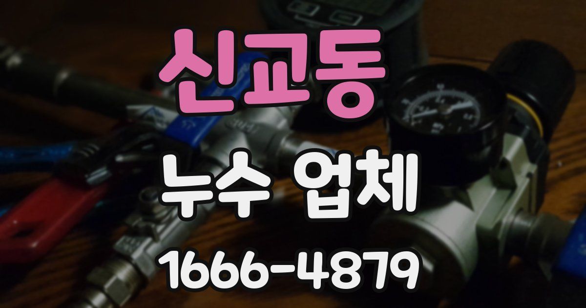 신교동 누수 업체