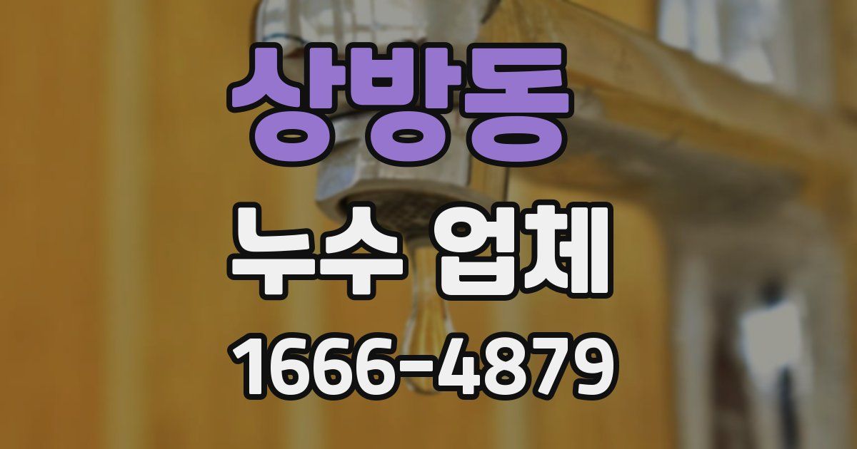 상방동 누수 업체