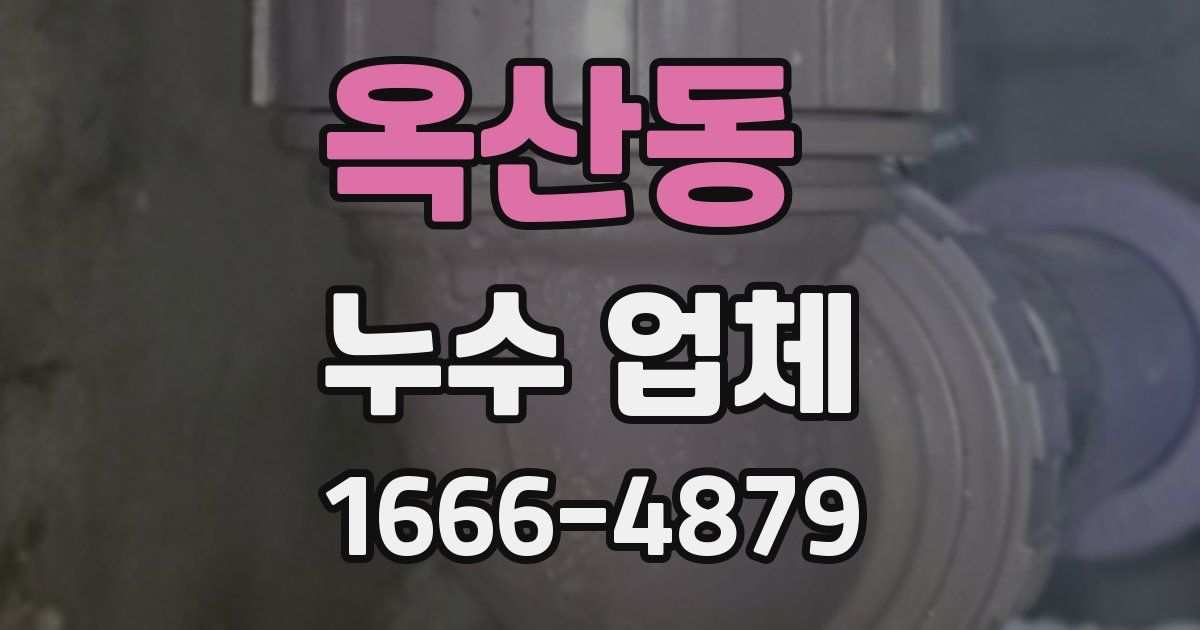 옥산동 누수 업체