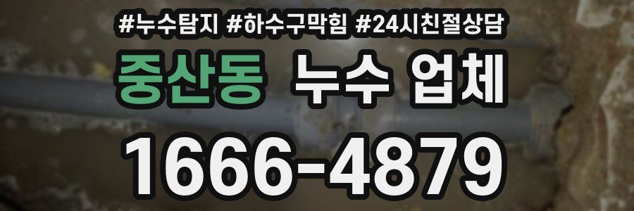 중산동 누수 업체