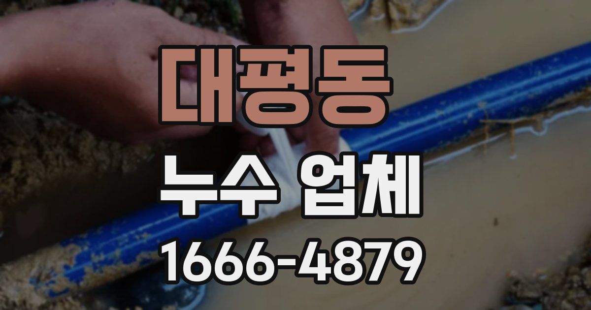 대평동 누수 업체