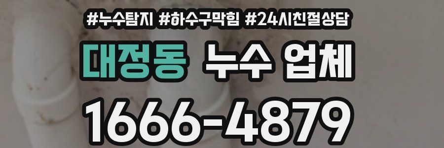 대정동 누수 업체