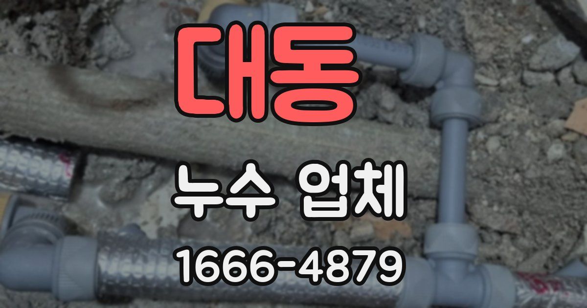 대동 누수 업체