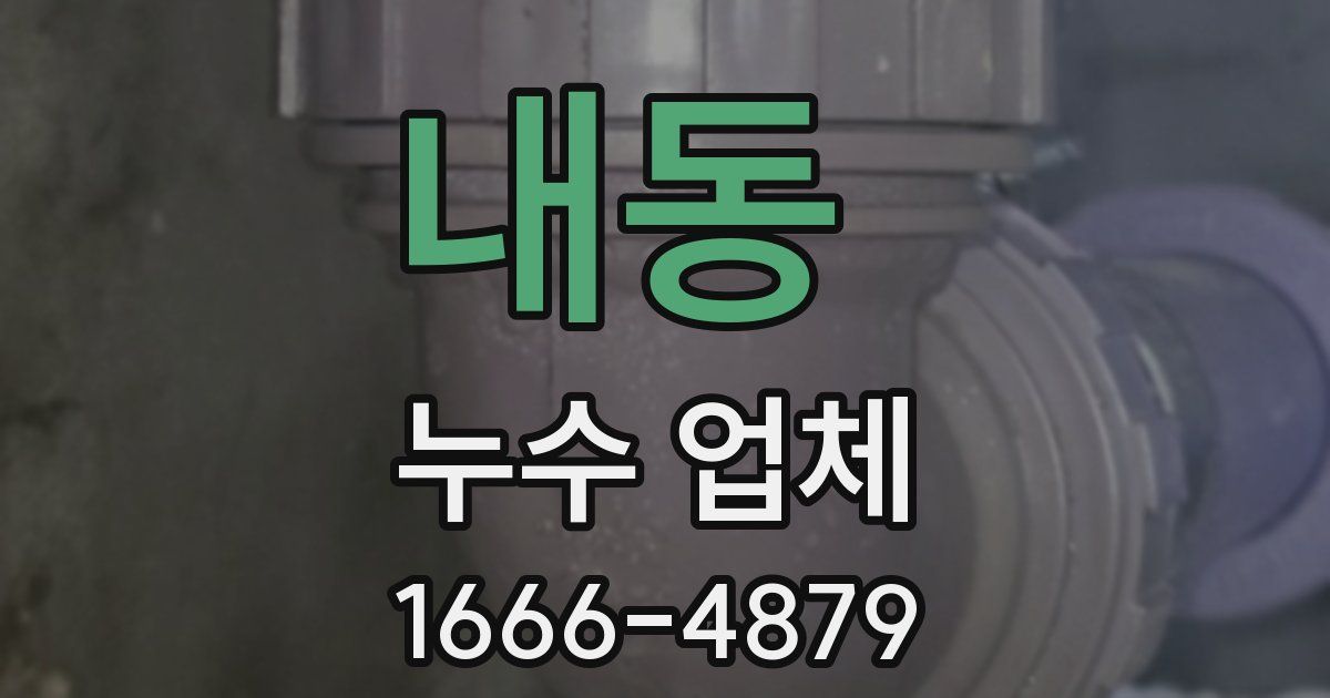 내동 누수 업체